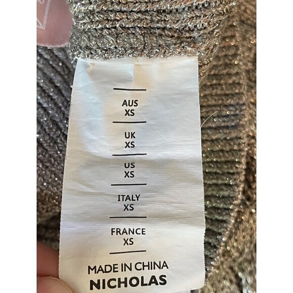 Nicholas Renata Sweater Silver Womens Size XS - Picture 11 of 13
